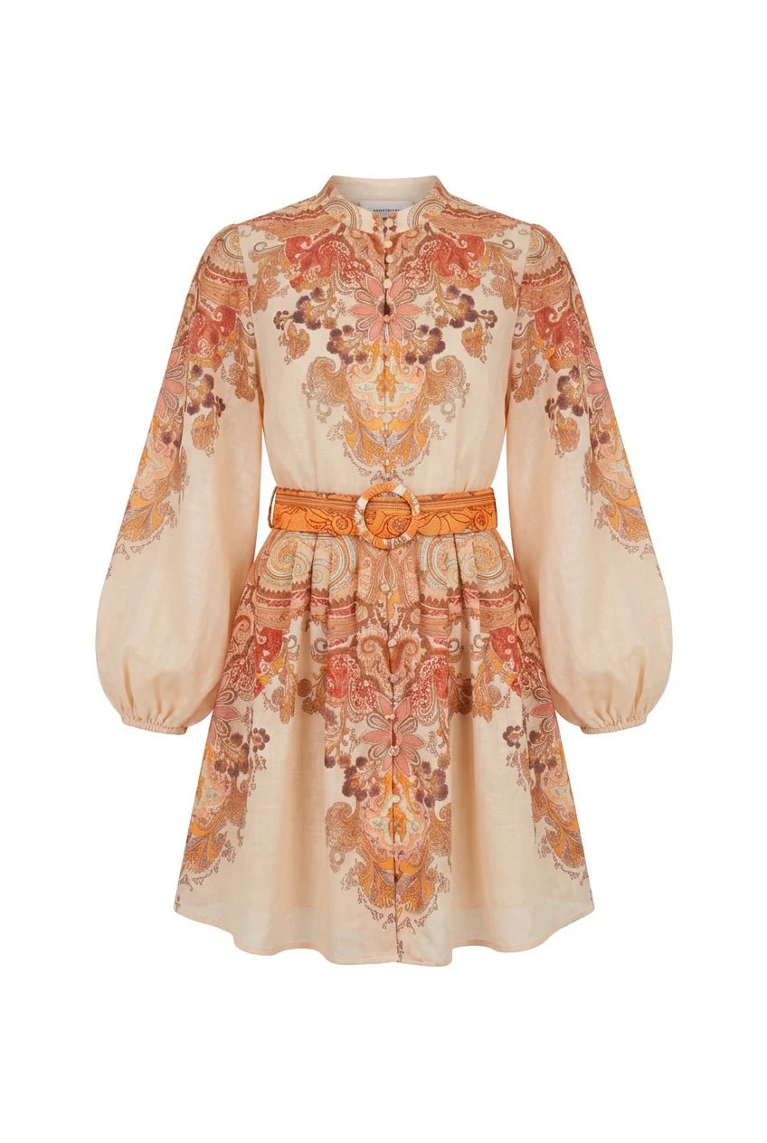 Osley Mini Dress Beige | Kjoler | Smuk