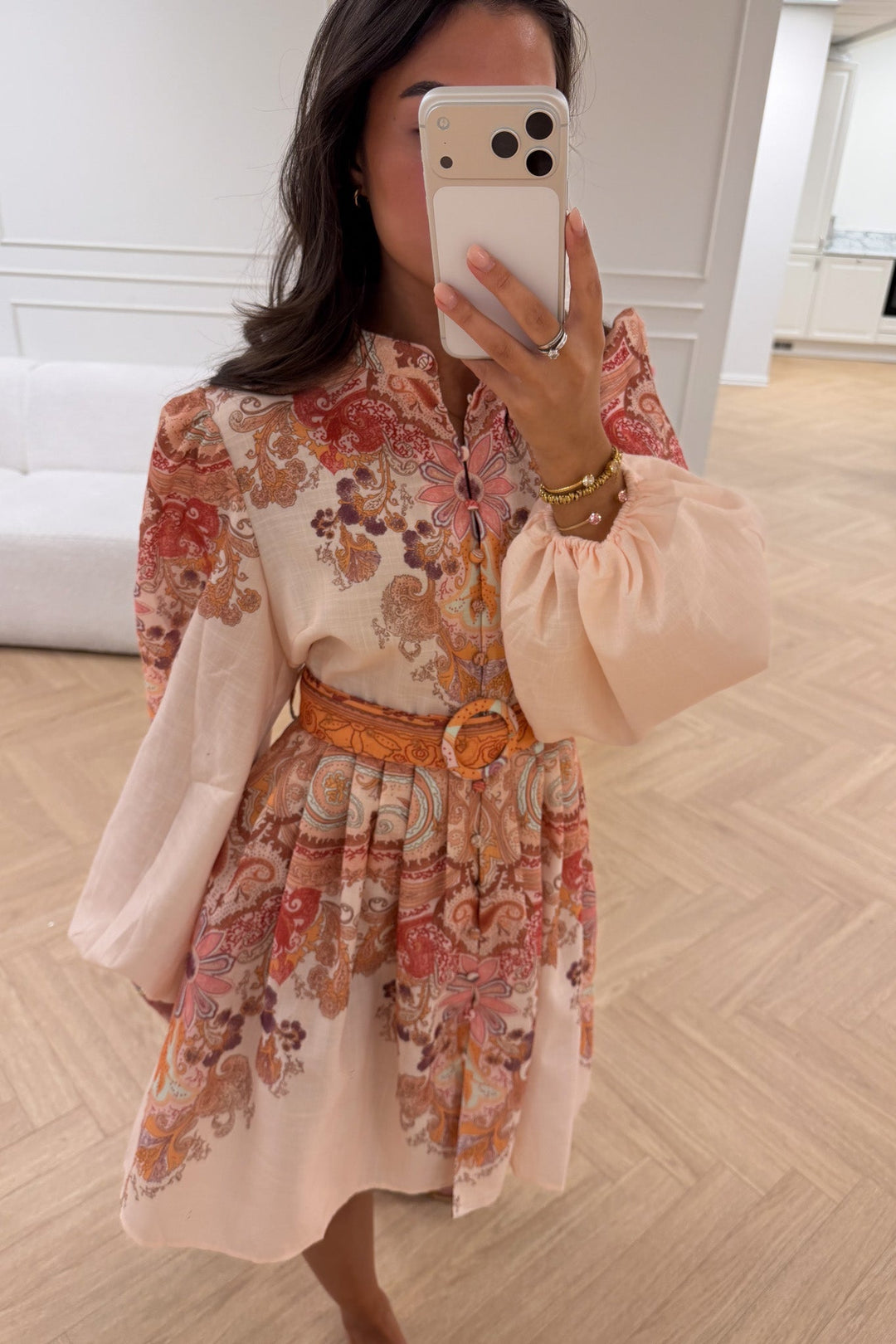 Osley Mini Dress Beige | Kjoler | Smuk