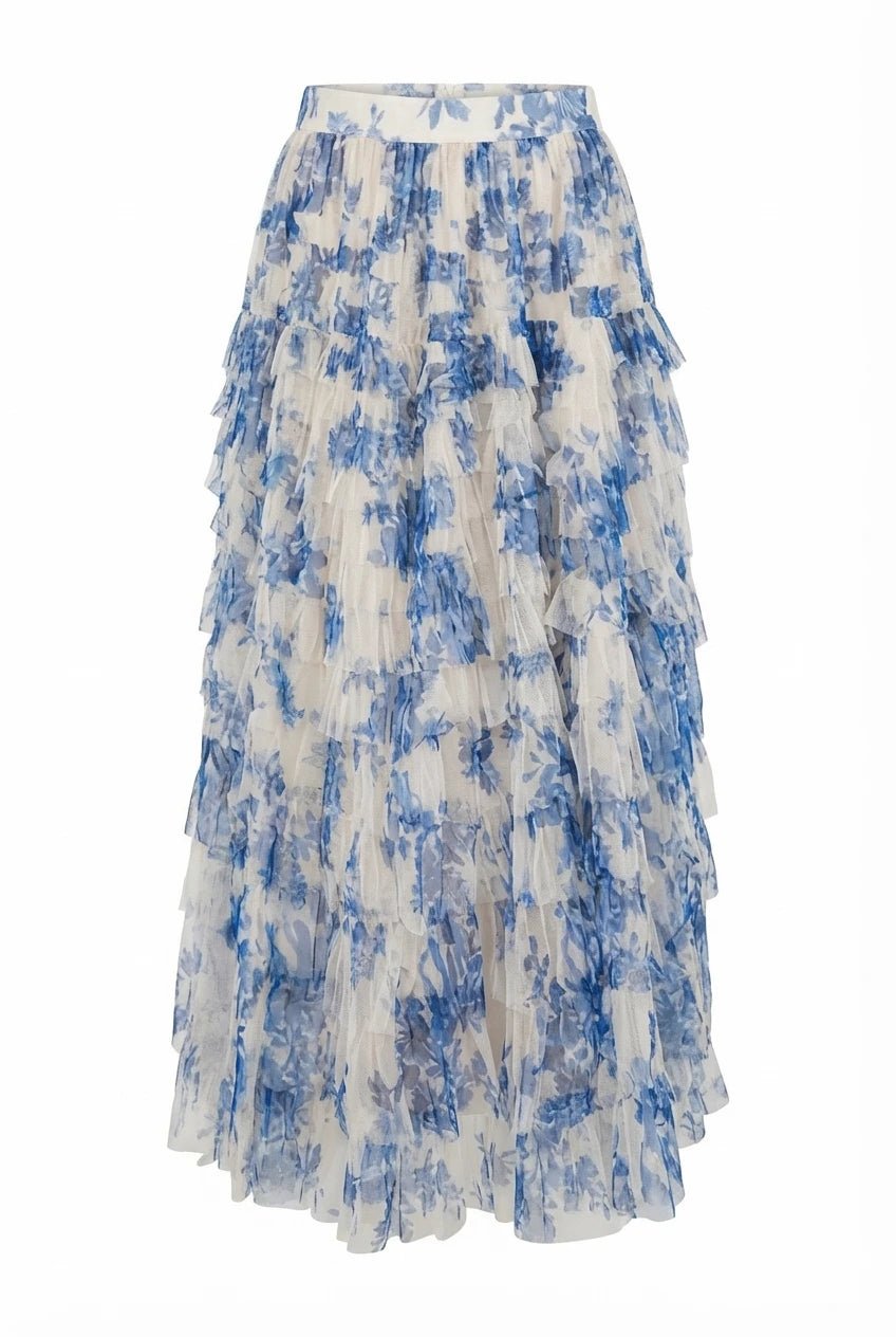 Osley Skirt Bleu Flower | | Smuk