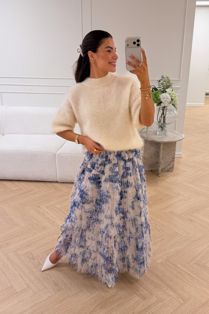 Osley Skirt Bleu Flower | | Smuk