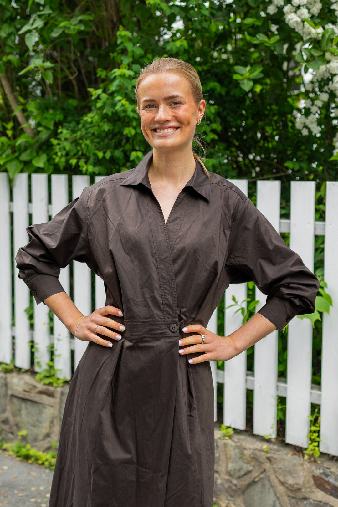 Ottana Poplin Dress Chocolate Brown | Kjoler | Smuk