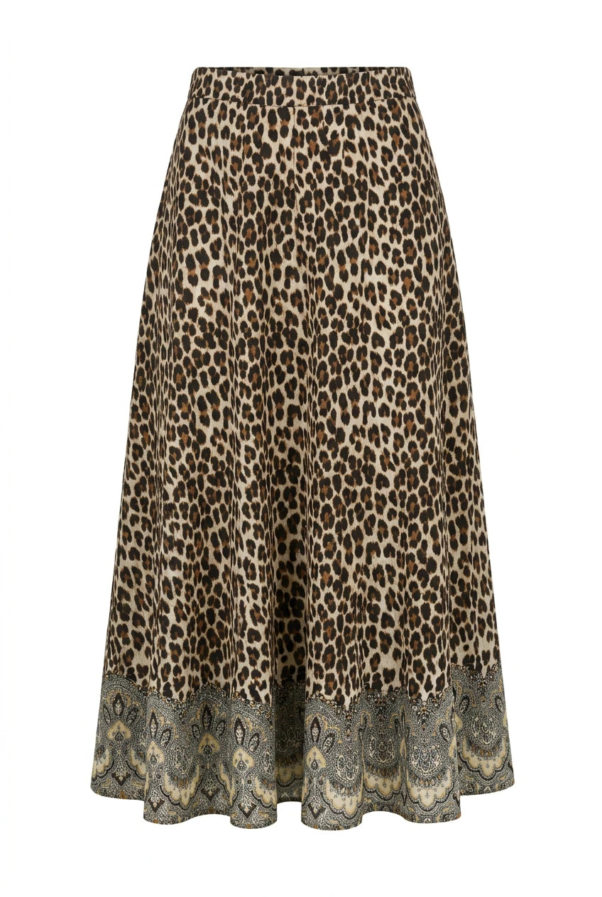 Taffeta Maxi Skirt Wild Paisley