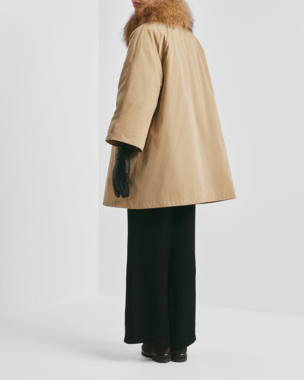 Padded A-Line Parkas Camel | Yttertøy | Smuk