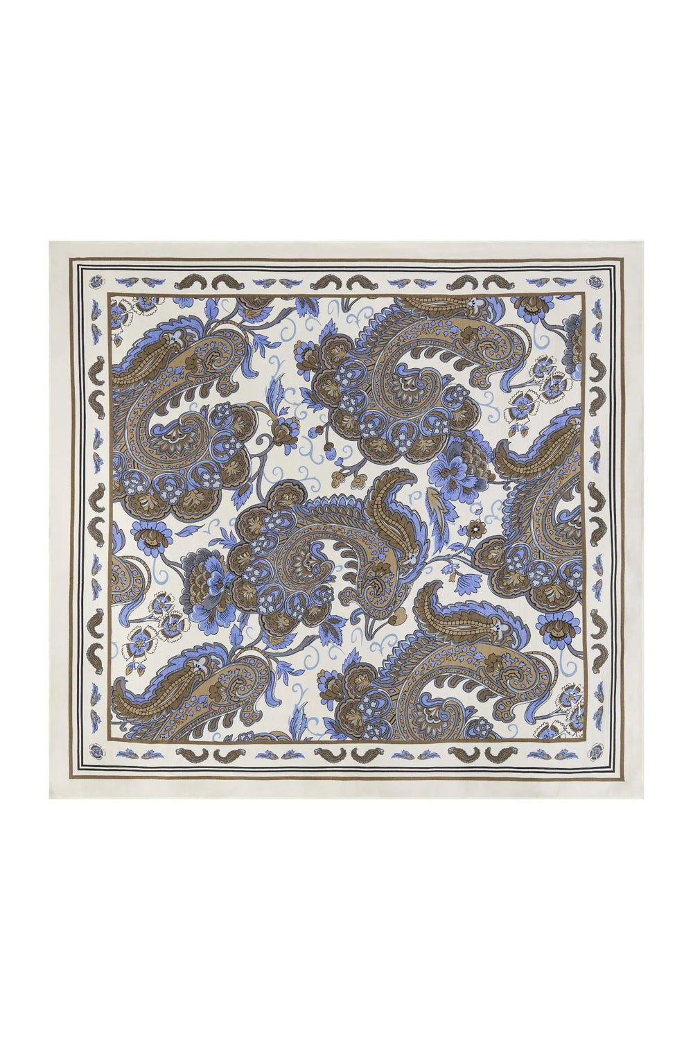Paisley Cream Silk Scarf Multi | Accessories | Smuk