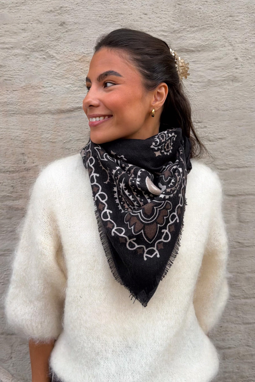 Paisley Scarf Big Black | Accessories | Smuk