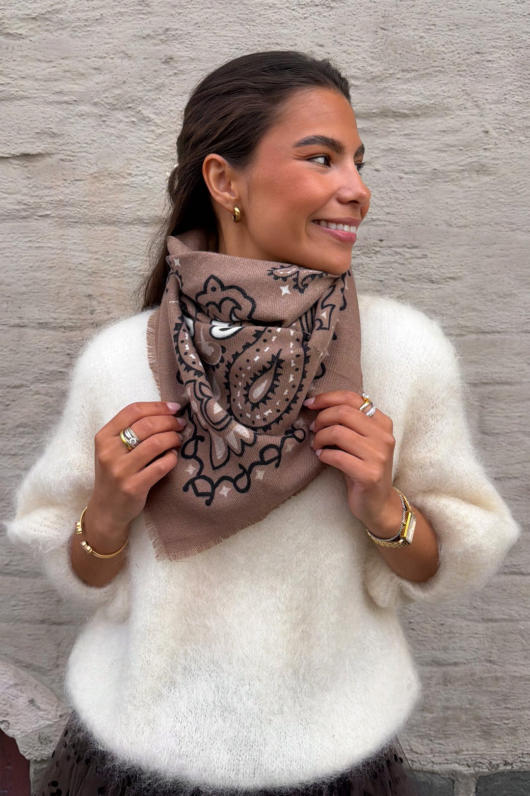 Paisley Scarf Big Brown | Accessories | Smuk