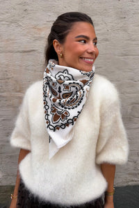 Paisley Scarf Big White