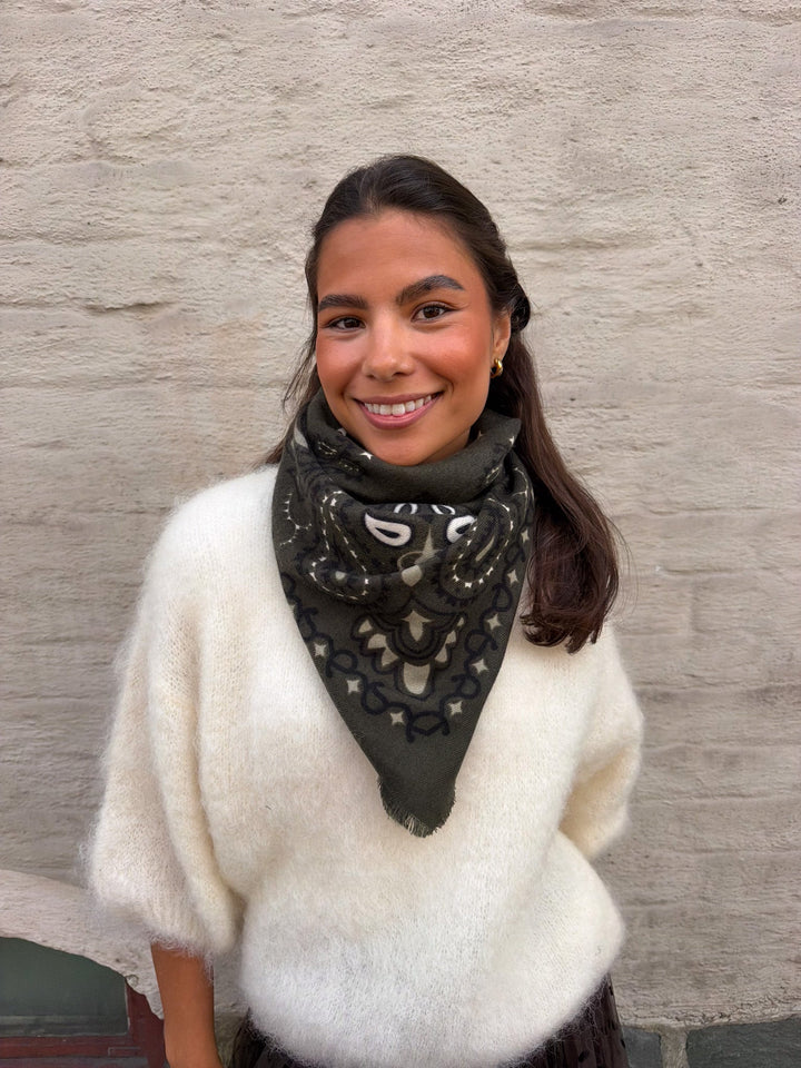 Paisley Scarf Big Khaki | Accessories | Smuk