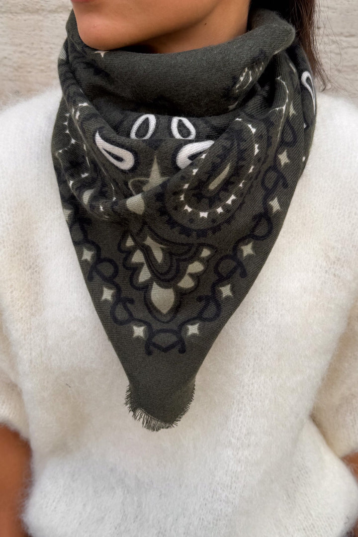 Paisley Scarf Big Khaki | Accessories | Smuk