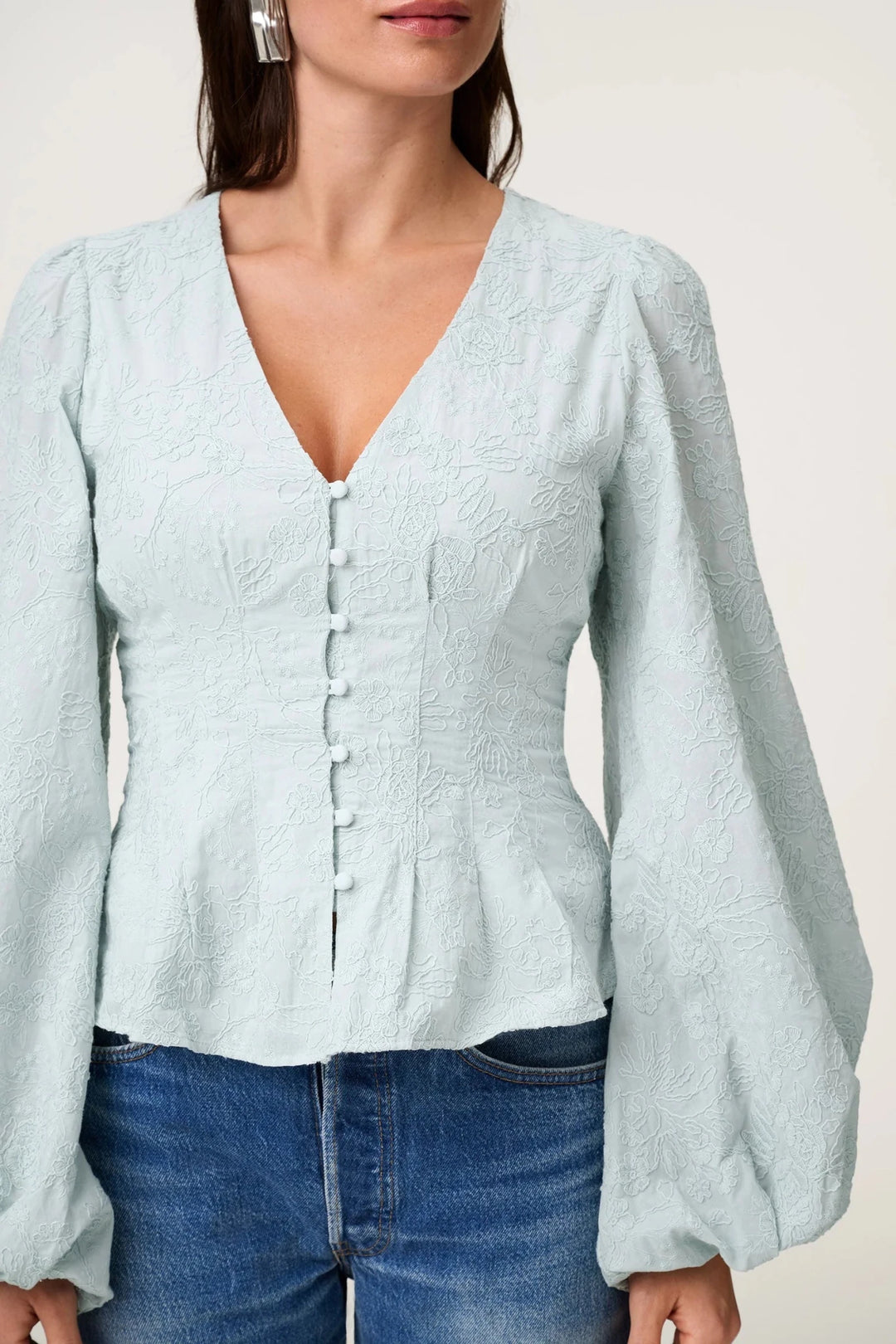 Palena Blouse Mint Embroidery | Skjorter og bluser | Smuk