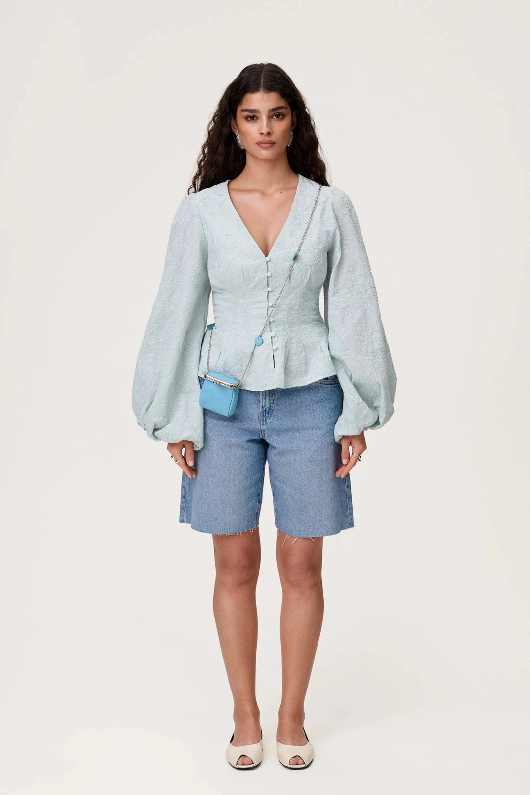 Palena Blouse Mint Embroidery | Skjorter og bluser | Smuk
