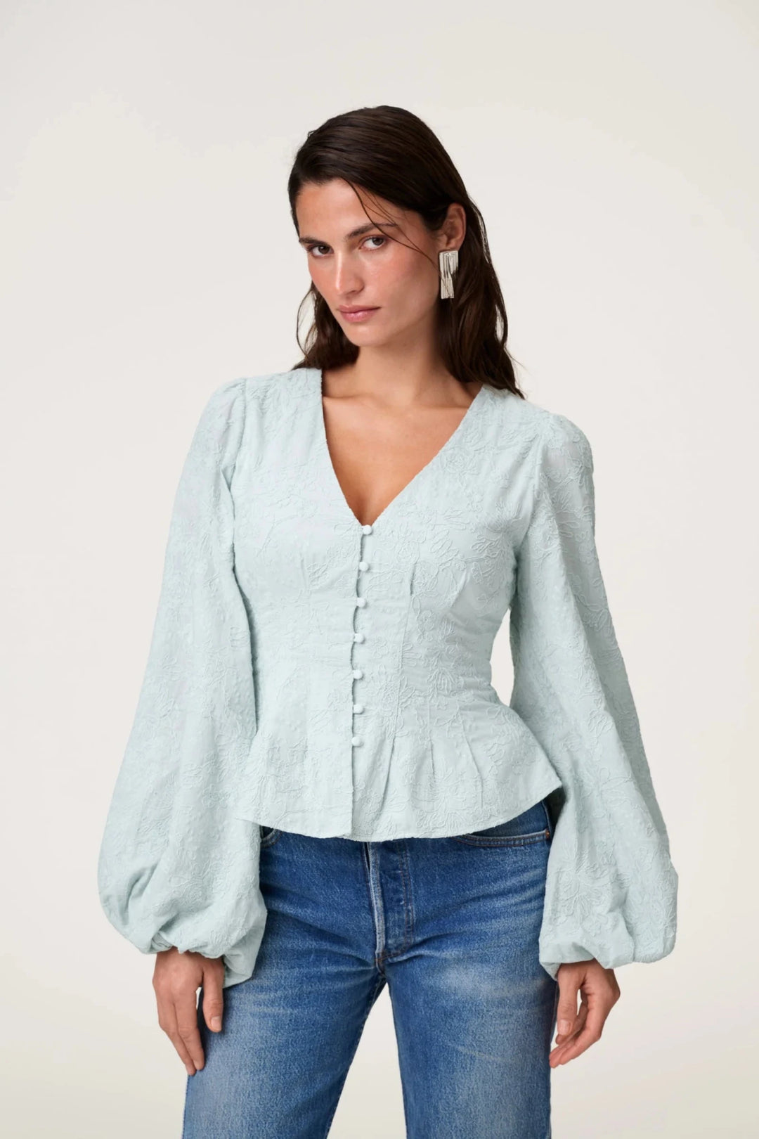 Palena Blouse Mint Embroidery | Skjorter og bluser | Smuk