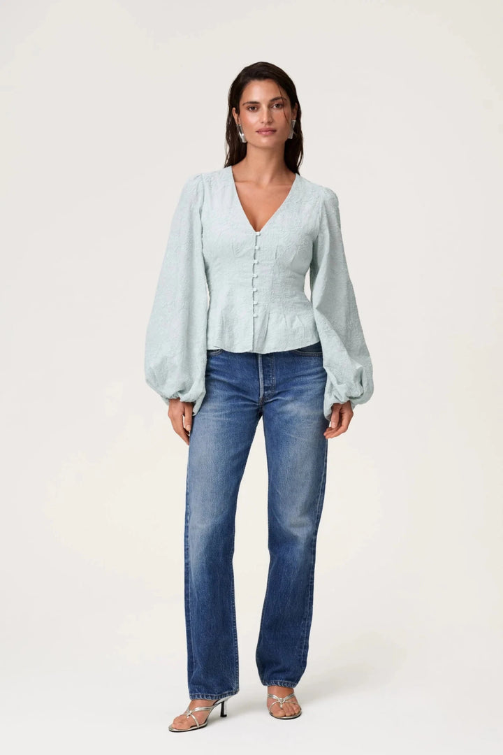 Palena Blouse Mint Embroidery | Skjorter og bluser | Smuk