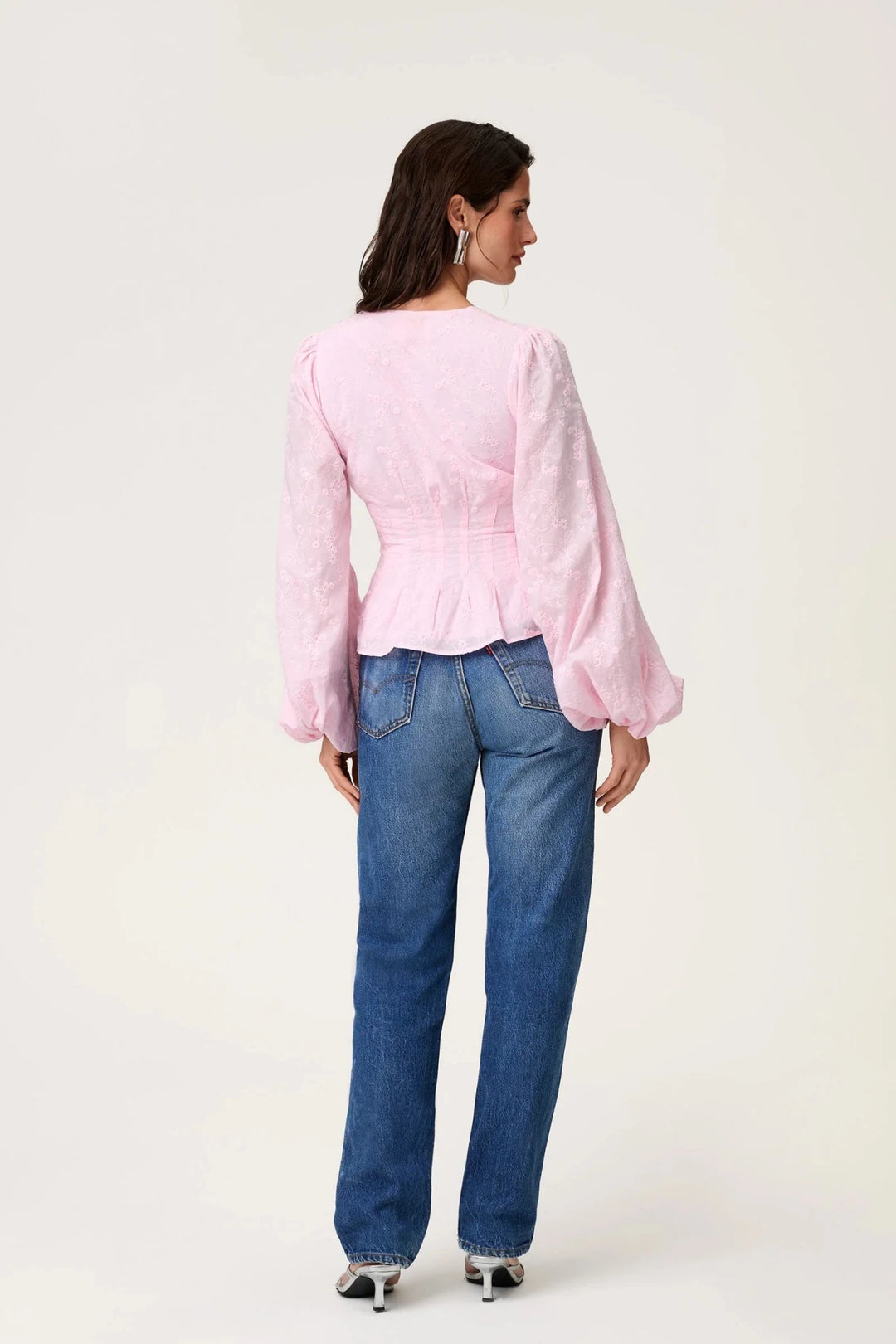 Palena Blouse Pink Embroidery | Skjorter og bluser | Smuk