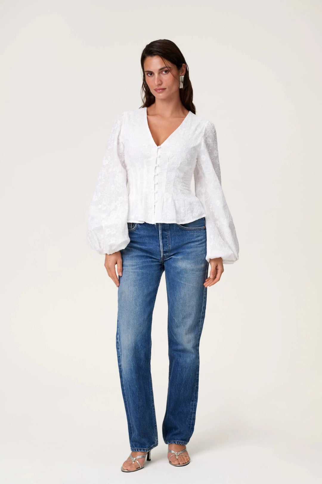 Palena Blouse White Embroidery | Skjorter og bluser | Smuk