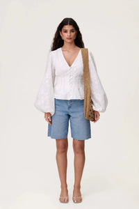 Palena Blouse White Embroidery