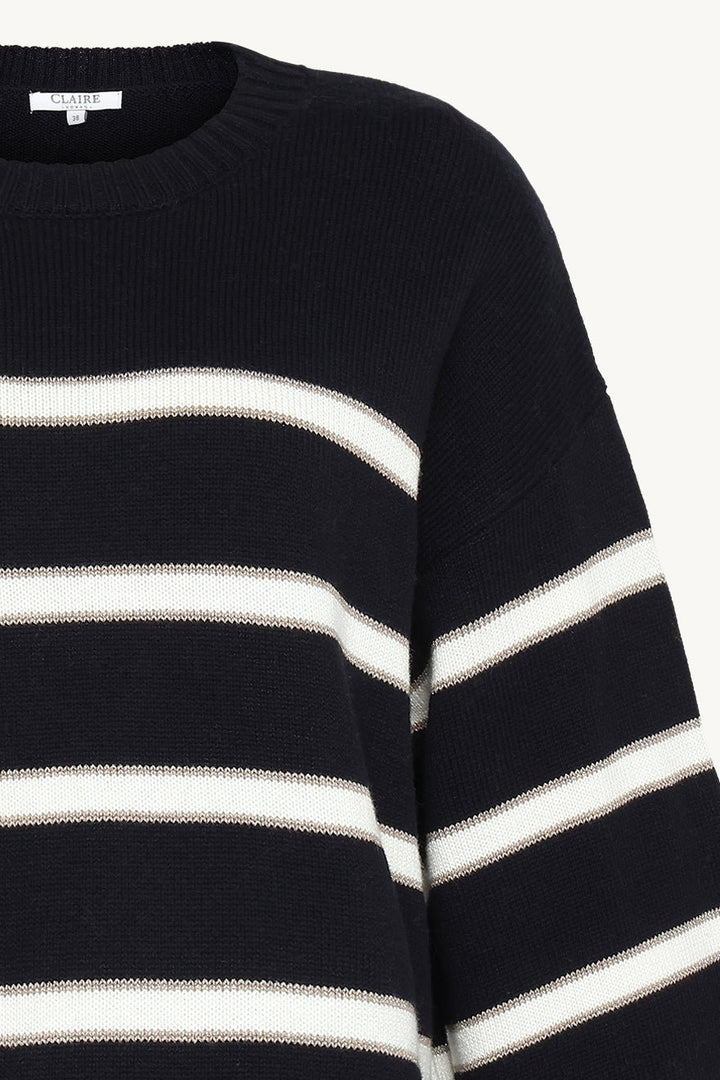 Palina Stripe Pullover Dark Navy | Genser | Smuk - Dameklær på nett