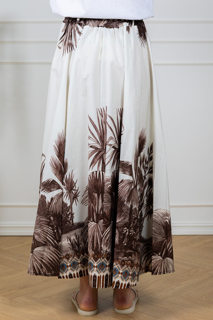 Palm Midi Skirt Choco | Skjørt | Smuk