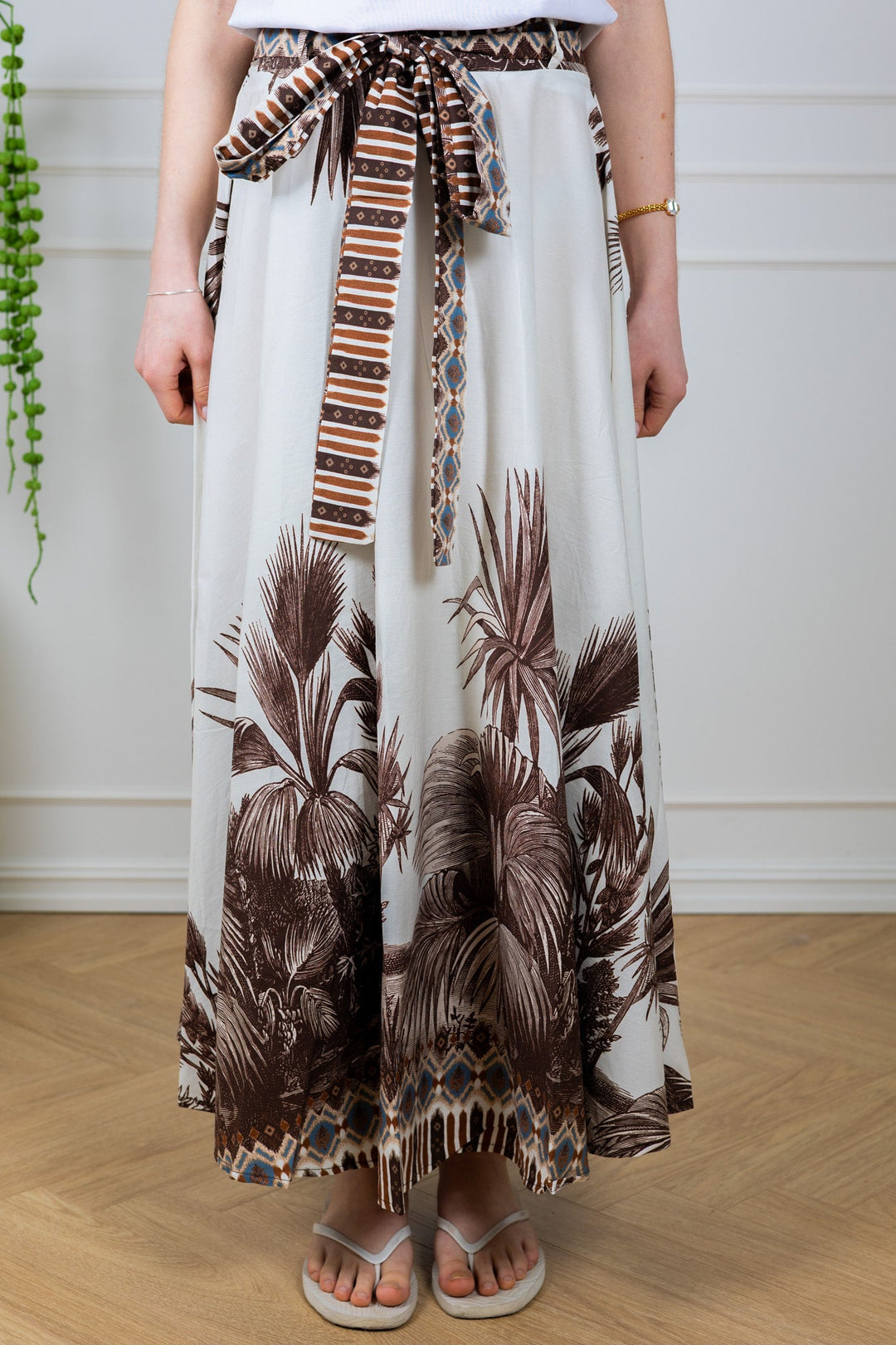 Palm Midi Skirt Choco | Skjørt | Smuk