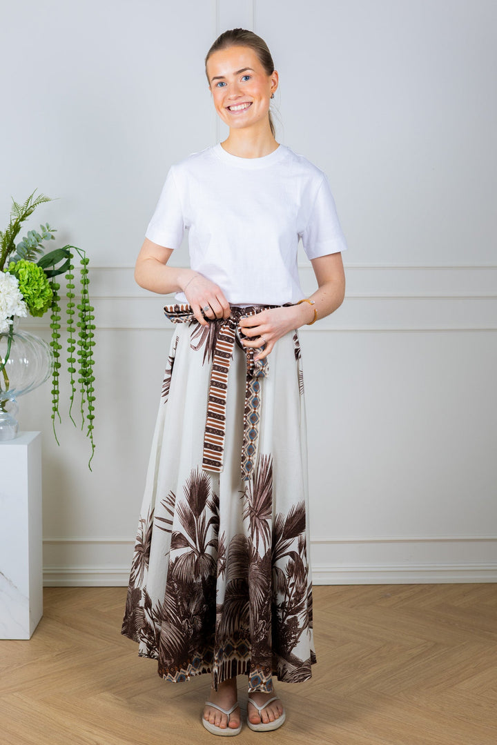 Palm Midi Skirt Choco | Skjørt | Smuk
