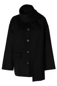 Pam Handmade Scarf Jacket Black