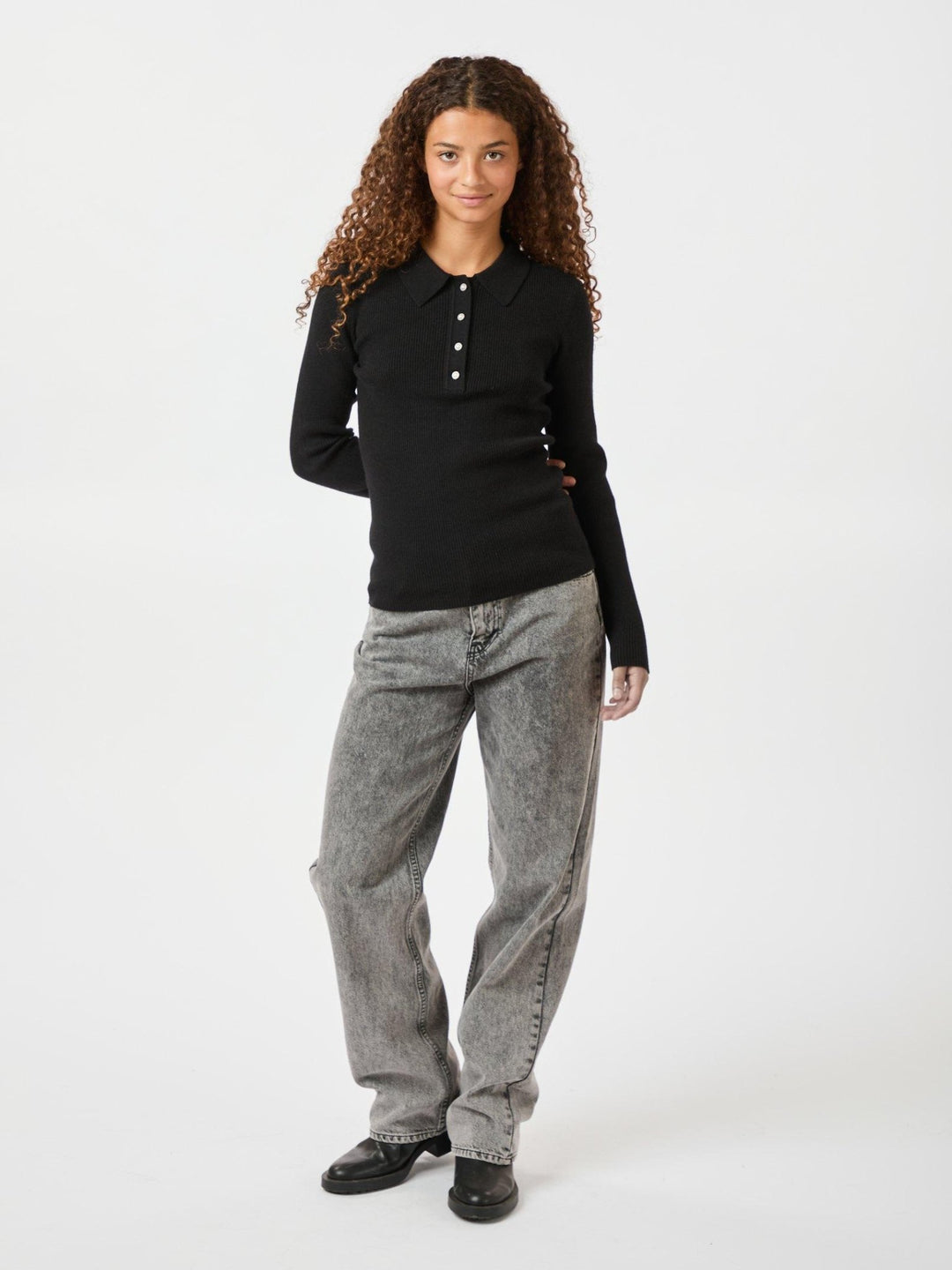 Panama Knit Blouse Black | Genser | Smuk - Dameklær på nett