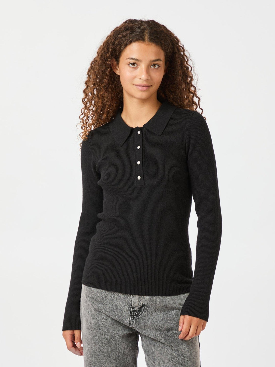 Panama Knit Blouse Black | Genser | Smuk - Dameklær på nett
