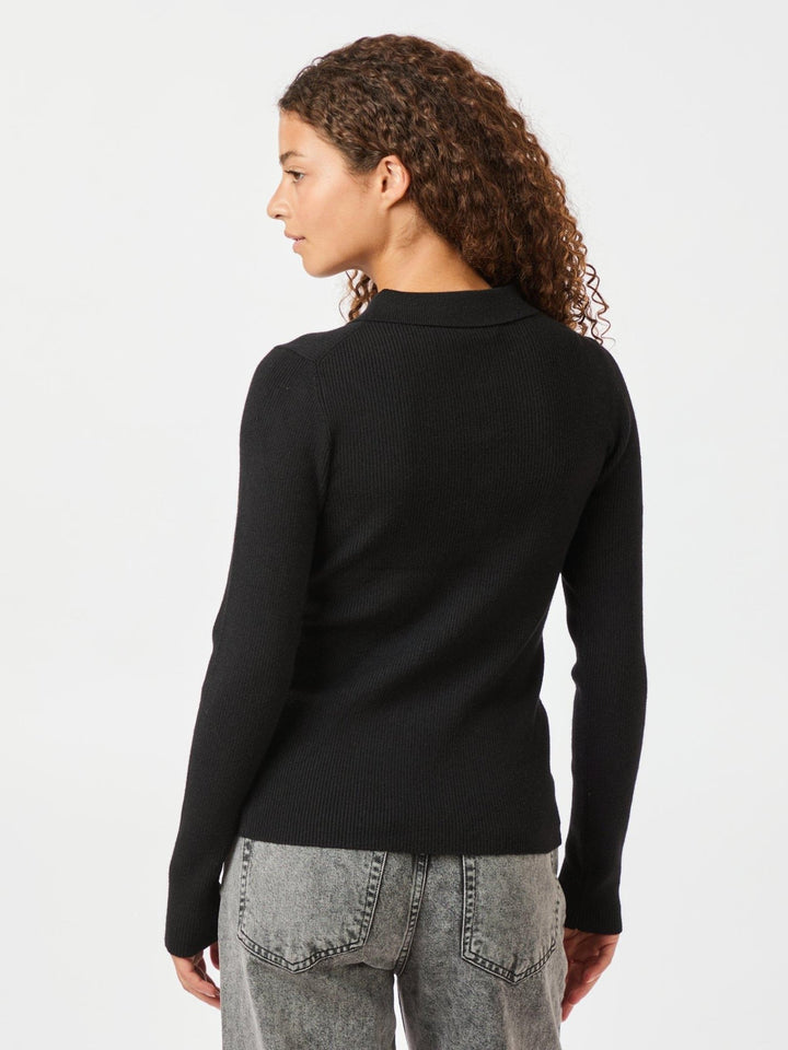 Panama Knit Blouse Black | Genser | Smuk - Dameklær på nett