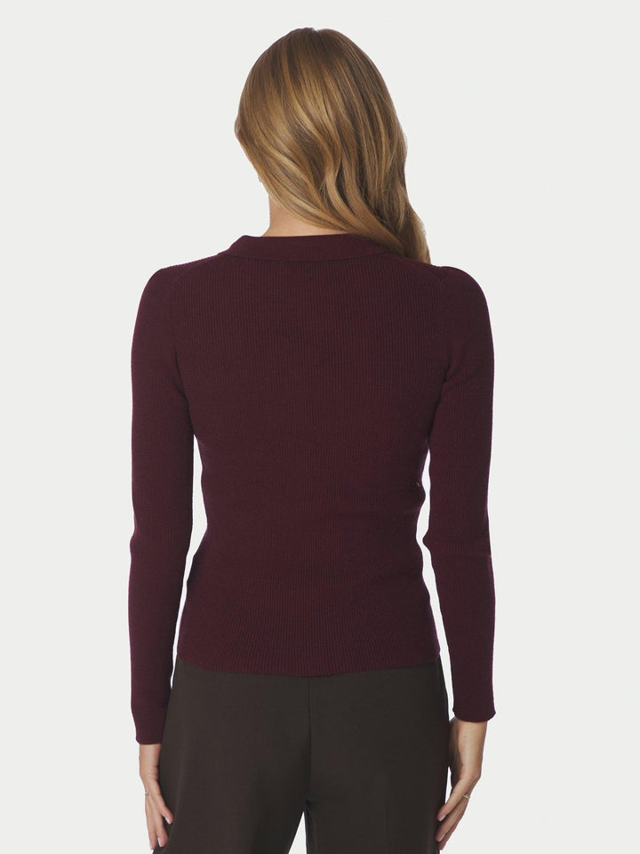 Panama Knit Blouse Wine | Genser | Smuk