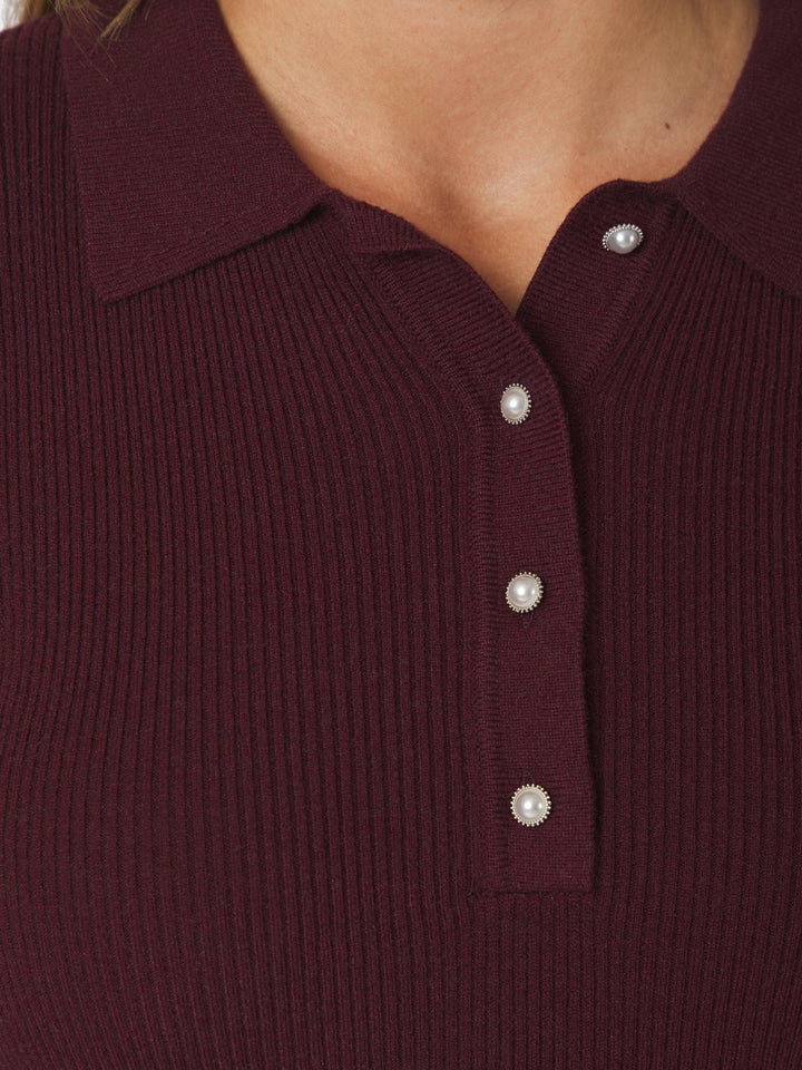 Panama Knit Blouse Wine | Genser | Smuk