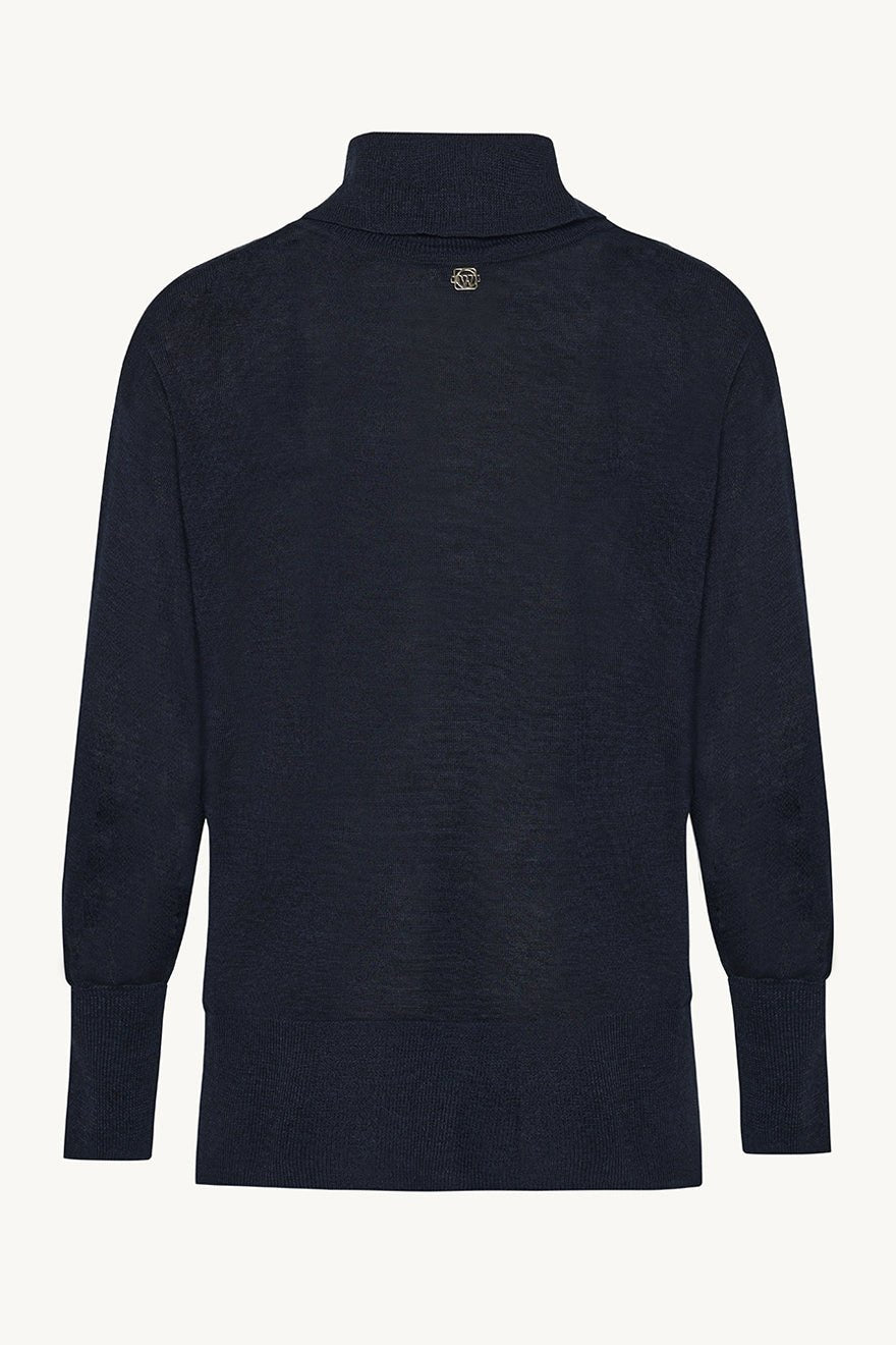 Paola Knit Dark Navy Melange | Genser | Smuk - Dameklær på nett