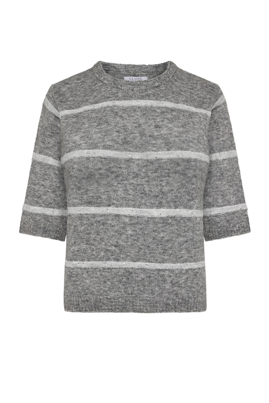 Pareesa Knit Grey Melange | Genser | Smuk - Dameklær på nett