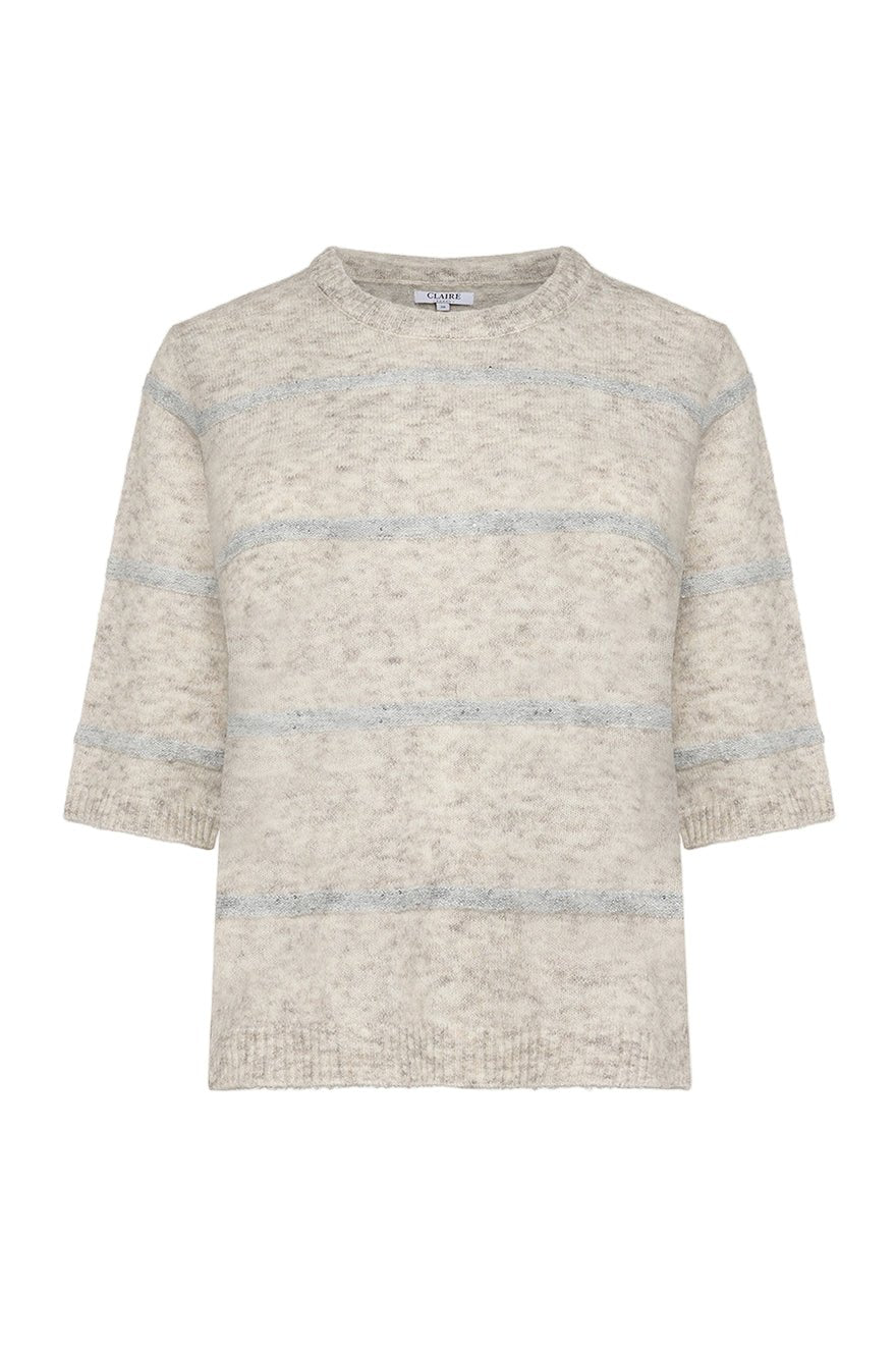 Pareesa Knit Snow White Melange | Genser | Smuk - Dameklær på nett