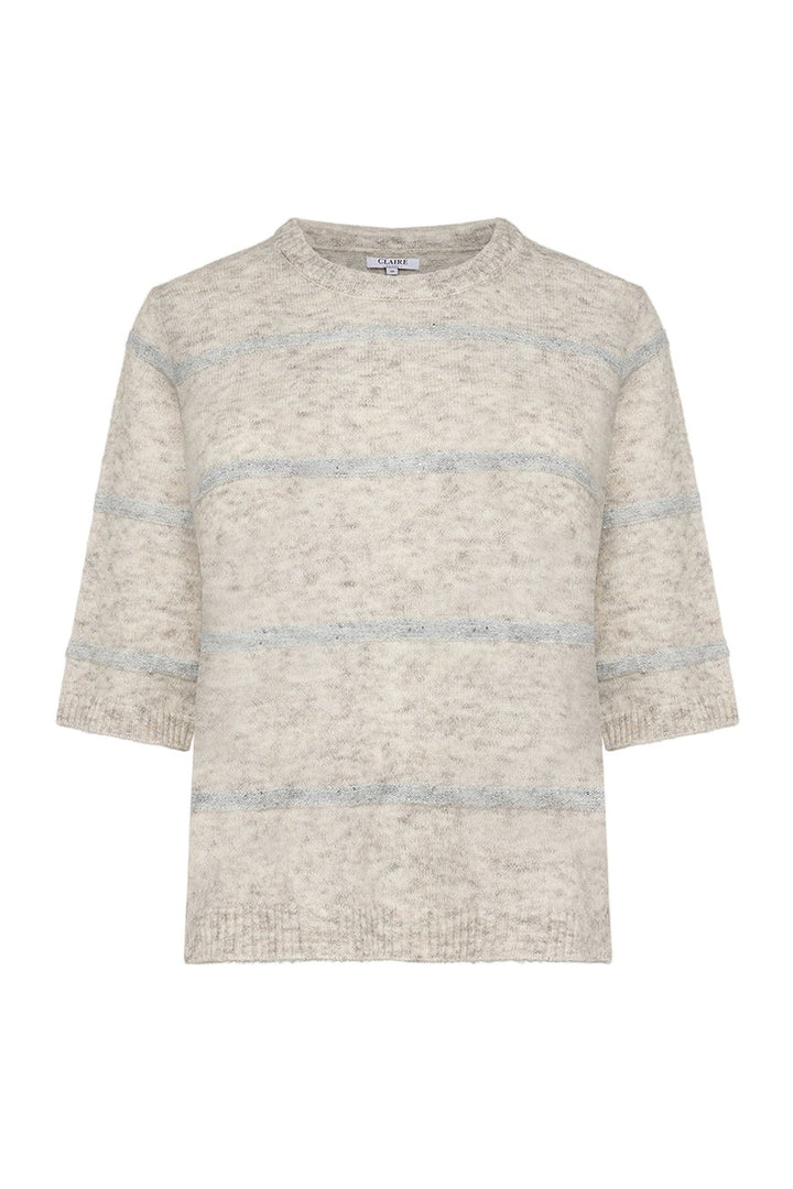 Pareesa Knit Snow White Melange | Genser | Smuk - Dameklær på nett