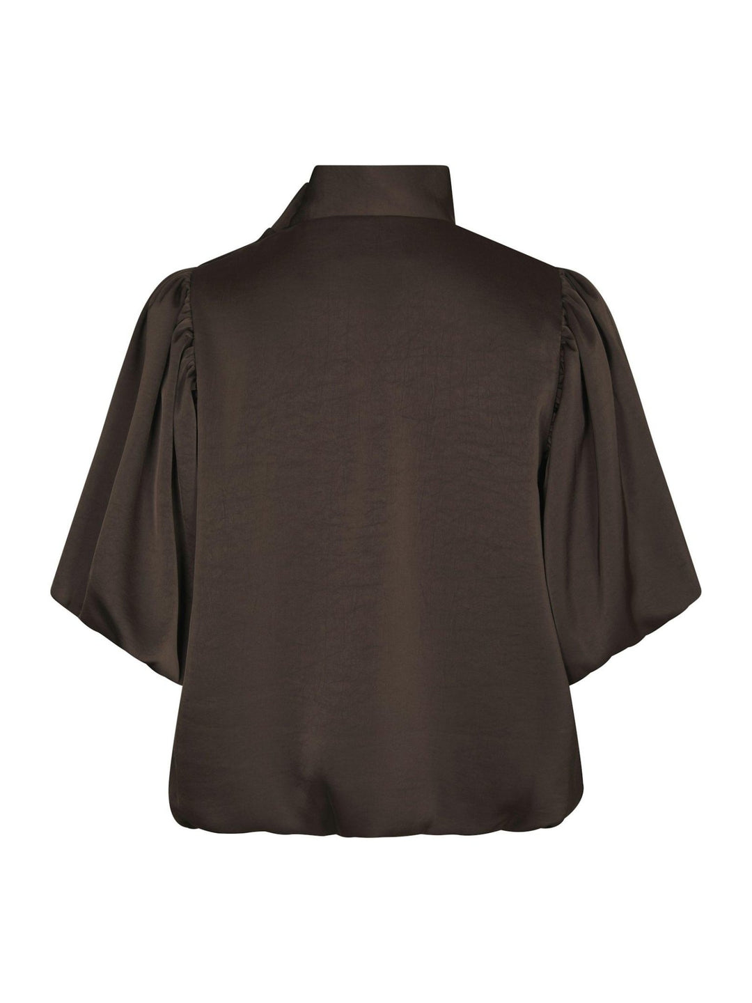Parisa Heavy Sateen Blouse Dark Brown | Skjorter og bluser | Smuk