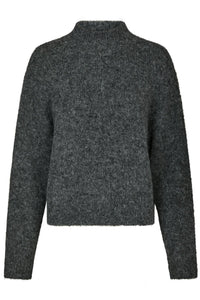 Paulina Fluffy Knit Blouse Antracit