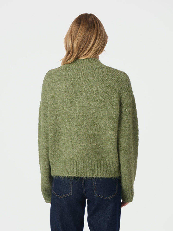 Paulina Fluffy Knit Blouse Dusty Green | Genser | Smuk