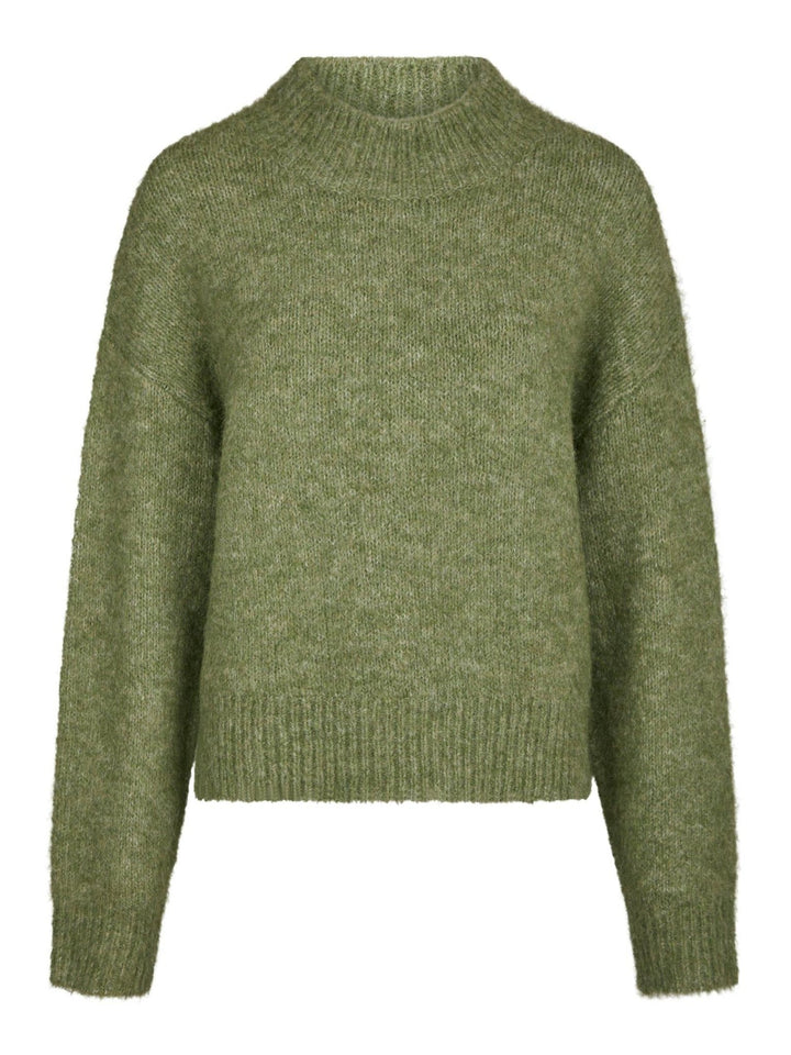 Paulina Fluffy Knit Blouse Dusty Green | Genser | Smuk