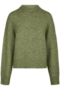 Paulina Fluffy Knit Blouse Dusty Green