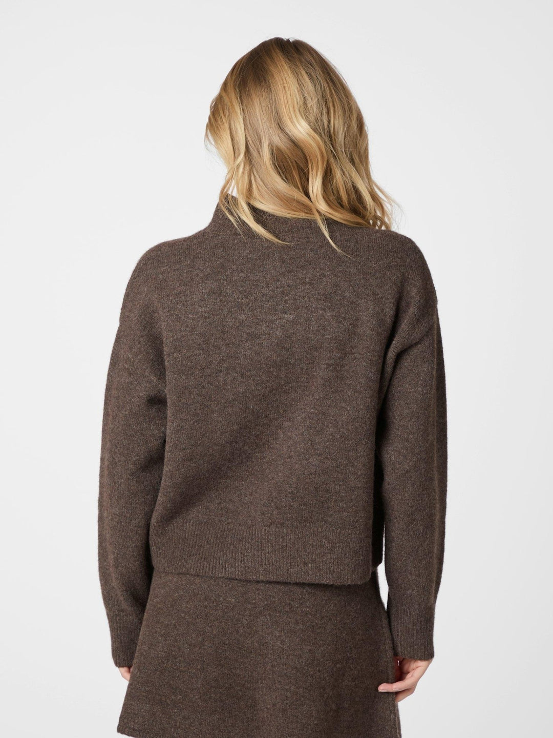 Paulina Knit Blouse Brown Melange | Genser | Smuk - Dameklær på nett