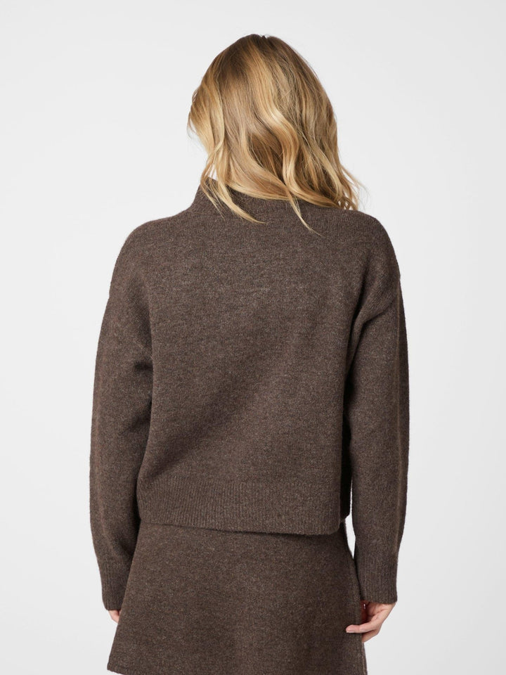 Paulina Knit Blouse Brown Melange | Genser | Smuk - Dameklær på nett