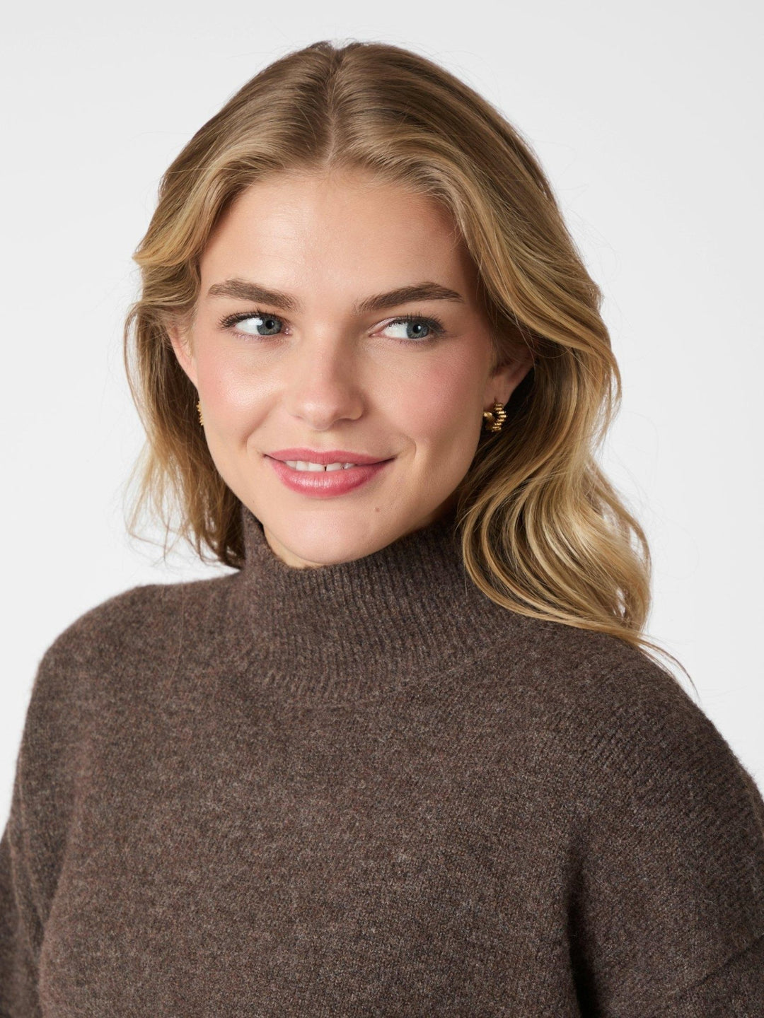 Paulina Knit Blouse Brown Melange | Genser | Smuk - Dameklær på nett
