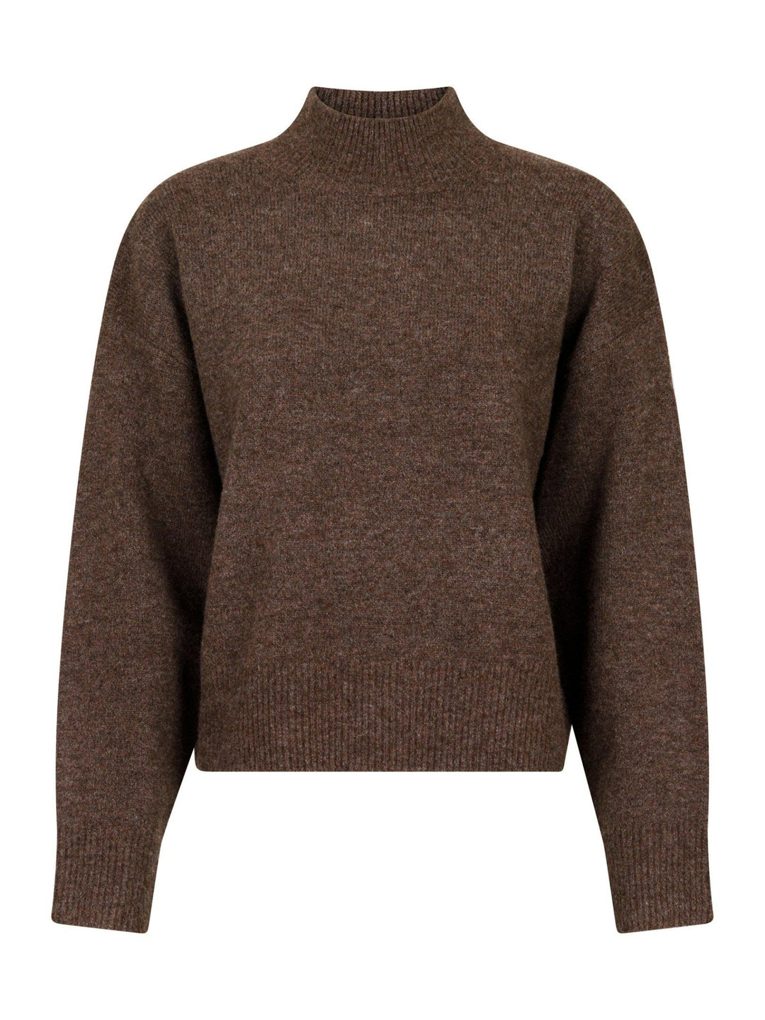 Paulina Knit Blouse Brown Melange | Genser | Smuk - Dameklær på nett