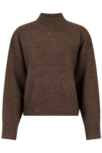 Paulina Knit Blouse Brown Melange