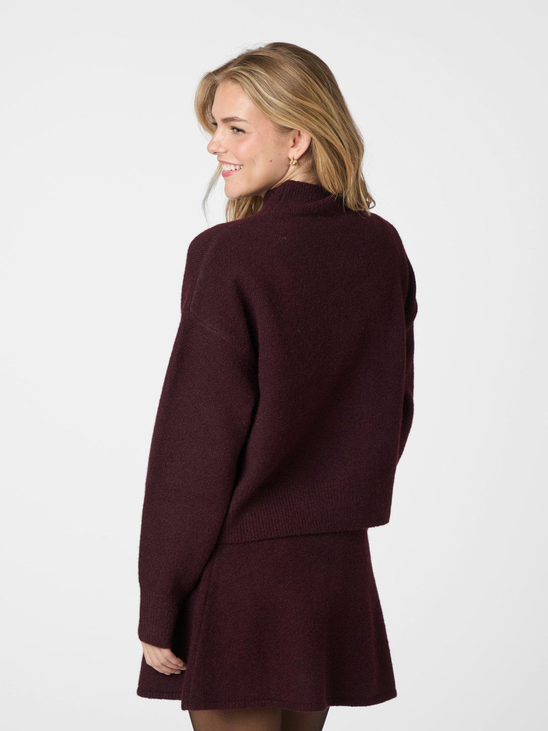 Paulina Knit Blouse Wine | Genser | Smuk - Dameklær på nett