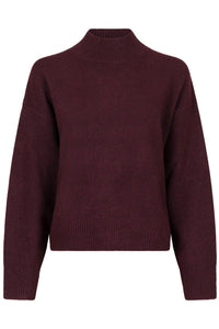 Paulina Knit Blouse Wine