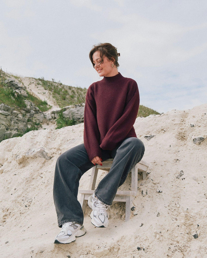 Paulina Knit Blouse Wine | Genser | Smuk - Dameklær på nett