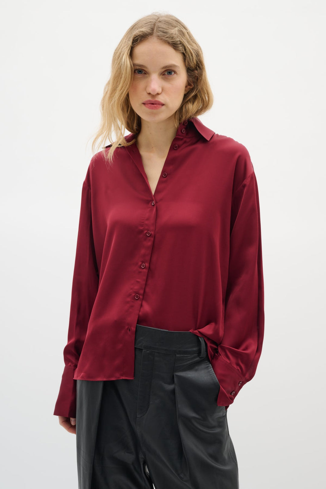 Paulineiw Shirt Cabernet | Skjorter og bluser | Smuk - Dameklær på nett