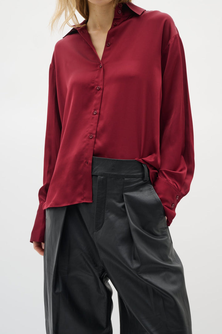 Paulineiw Shirt Cabernet | Skjorter og bluser | Smuk - Dameklær på nett
