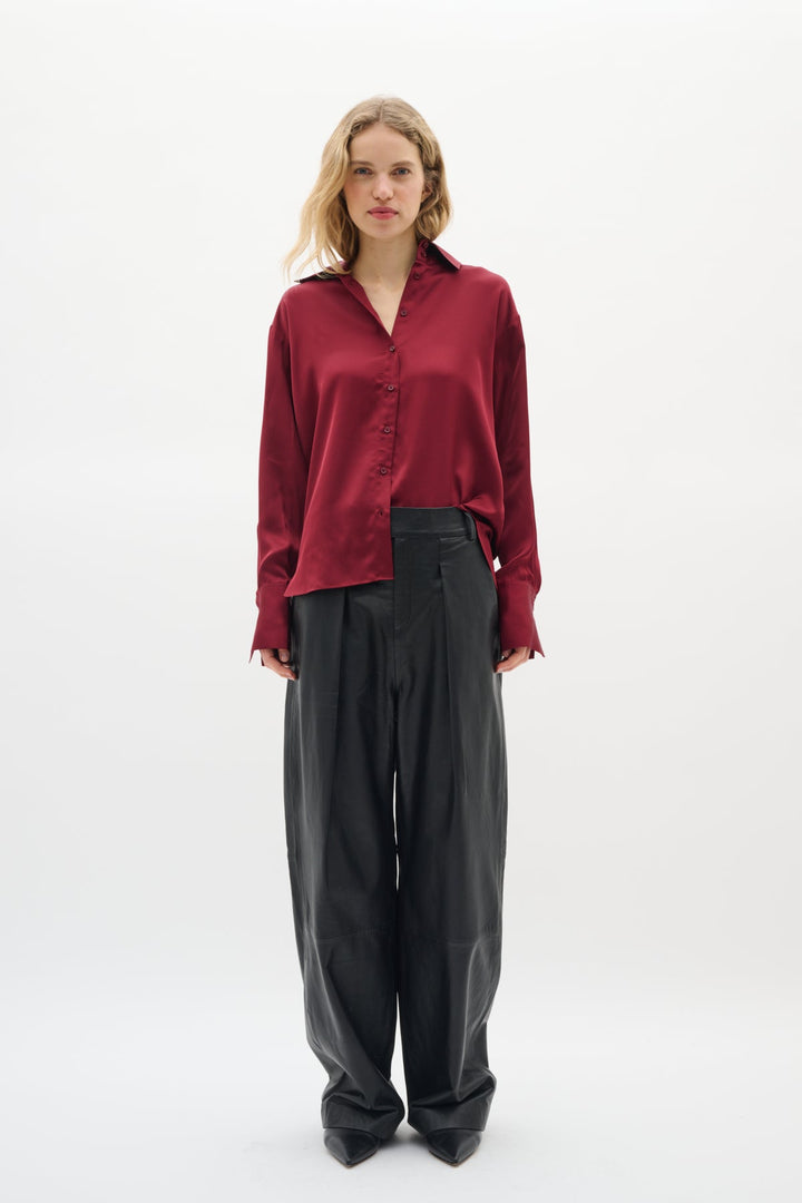 Paulineiw Shirt Cabernet | Skjorter og bluser | Smuk - Dameklær på nett